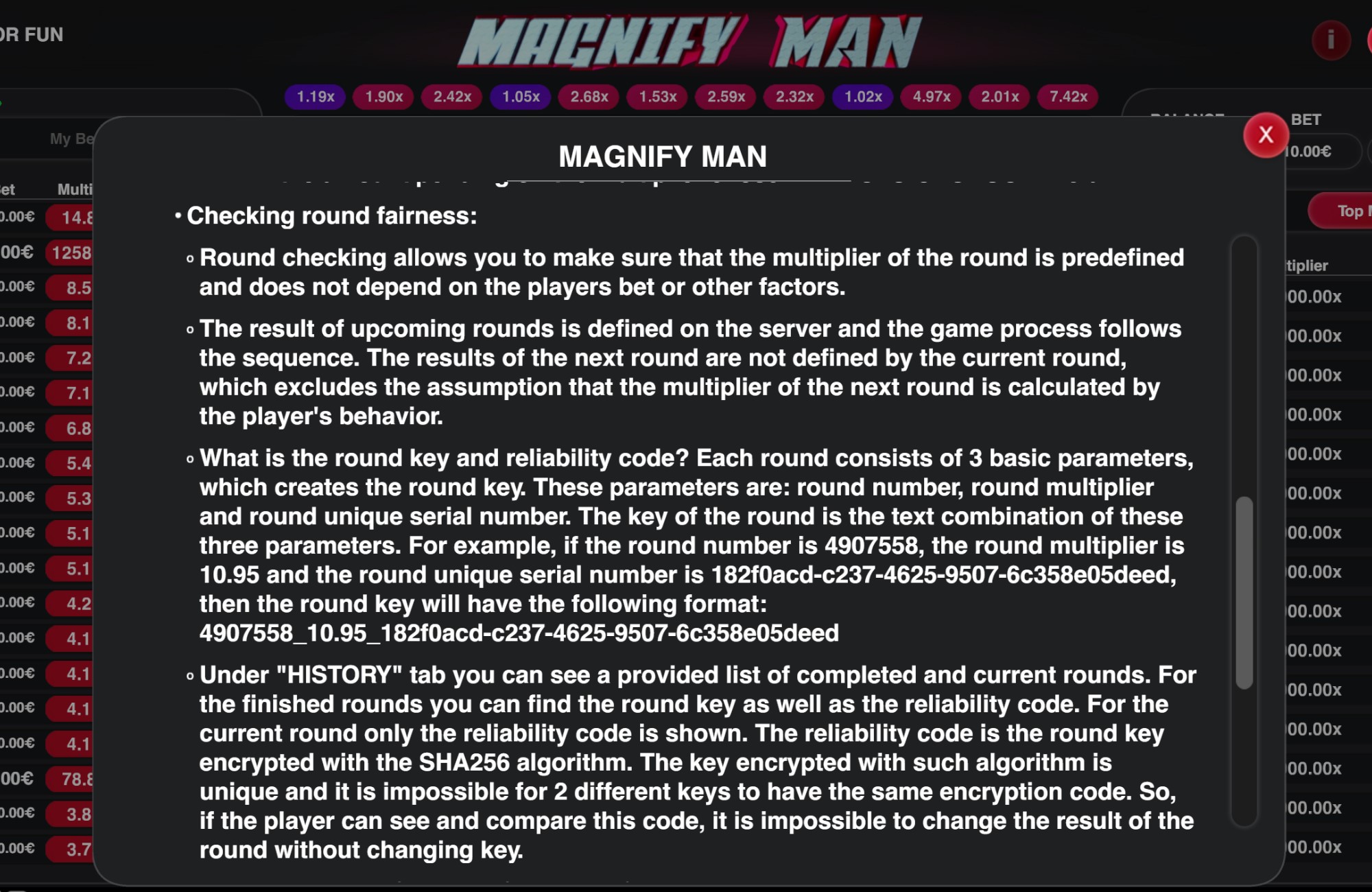 Magnify Man Equité des rondes